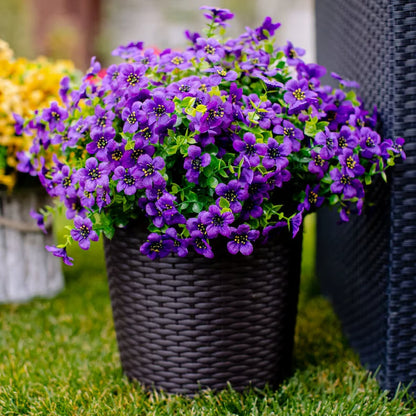 High-Grade Material Artificial Flowers – Purple / Fill 1 POT (120 flowers)
