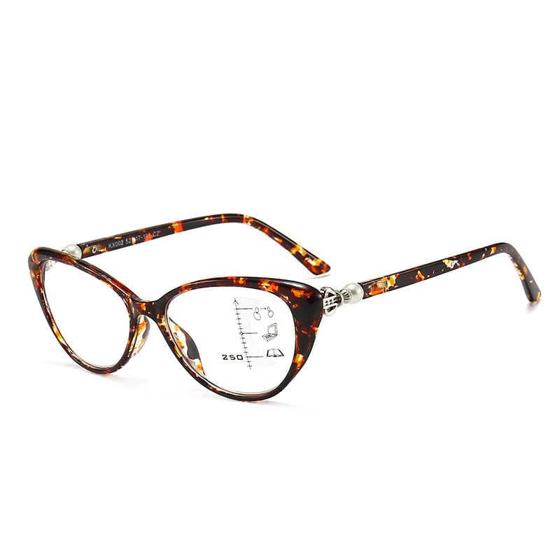VisionLux – Women’s Trendy HD Anti-Blue Light Cat Eye Glasses – Succinite / '+1.00 / 40-45 YEAR OF AGE