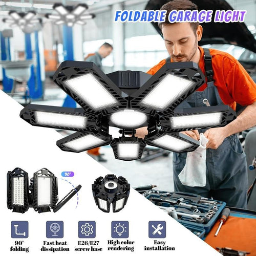 NovaShine – Adjustable Panel LED Light – 6-Fold Foldable Garage Light