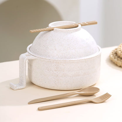 LunchNest – Durable Instant Noodle Bowl Set – Beige