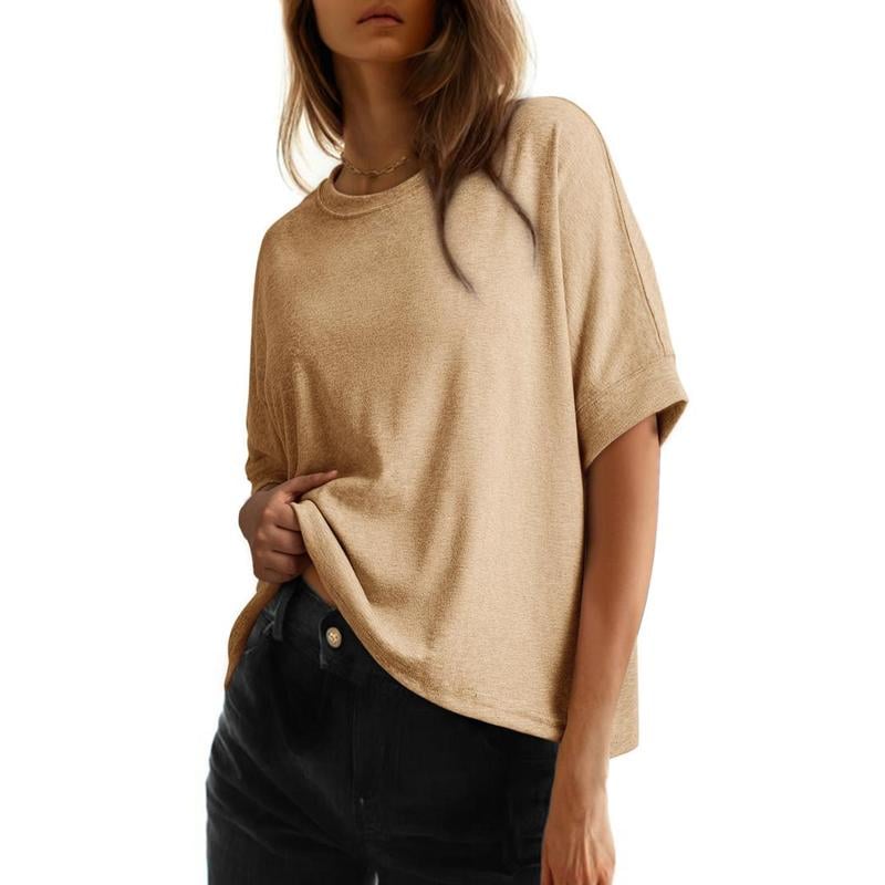 CloudEase – Loose Fit Comfortable Women’s T-Shirt – Khaki / S