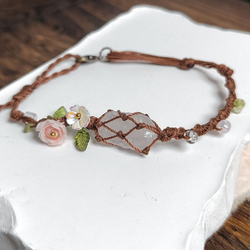 LumiWeave – Customizable Mesh Weave Bracelet Gift – White