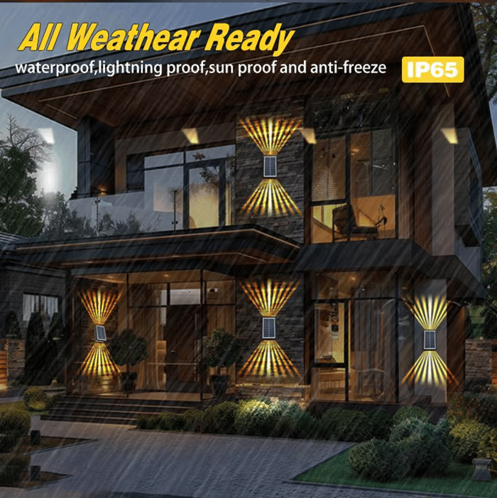 BrightRay – Outdoor 4 LED Solar Wall Lights – image 8
