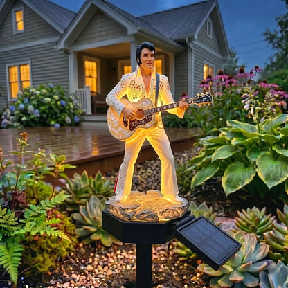 GlowTerra – Outdoor Solar Garden Lamp – Elvis Presley