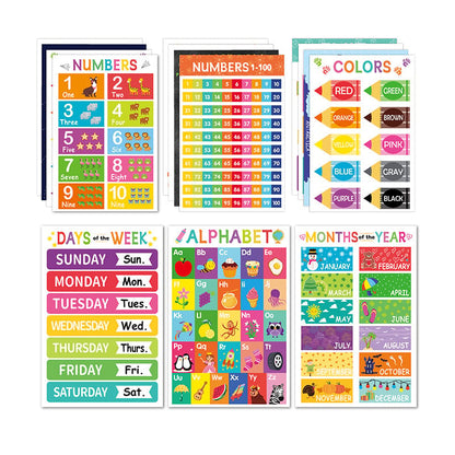 BrightLearn – Vibrant Educational Wall Posters Set – 1 Set（16 PCS）