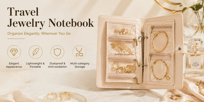 LunaVault - Portable Jewelry Organizer Book – Beige