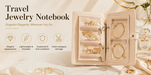 LunaVault - Portable Jewelry Organizer Book – Beige