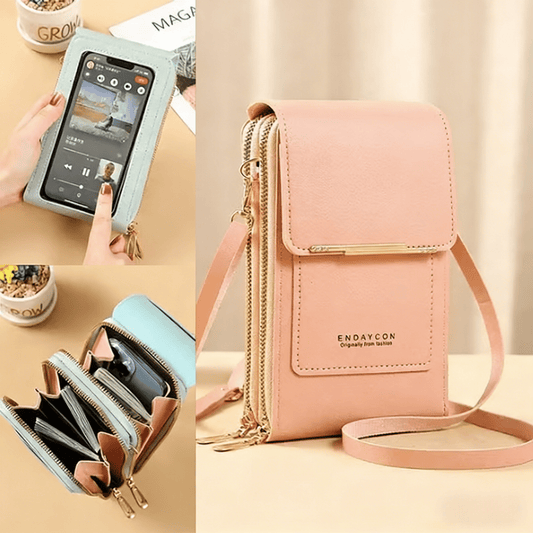 TouchCarry – Women’s Touch Screen Messenger Bag – LIGHT PINK(⌛Limited Edition Colours)