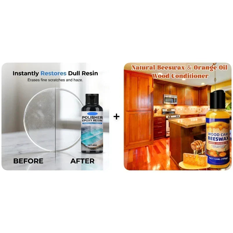 ResinGlow – Premium High Gloss Epoxy Polish – Buy 1 Get 30% OFF / Epoxy Resin Polish + Wood Polish and Care Product