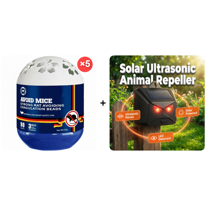 MiceAway – Plant-Based Rodent Defender – BUY 3 GET 2 FREE (5PCS) / With 1 solar repeller
