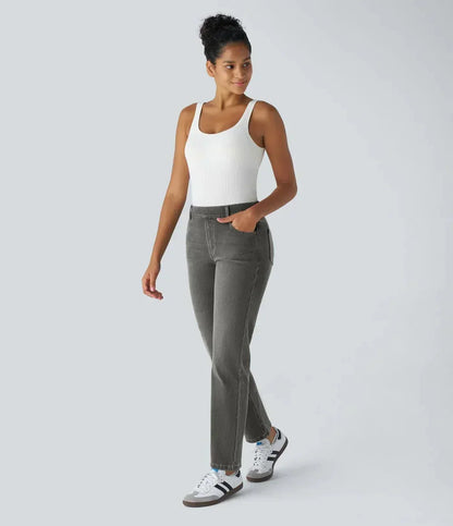 Halara Flex™ – Ultra-stretch high-waist pants for all-day comfort – Grey Denim / S