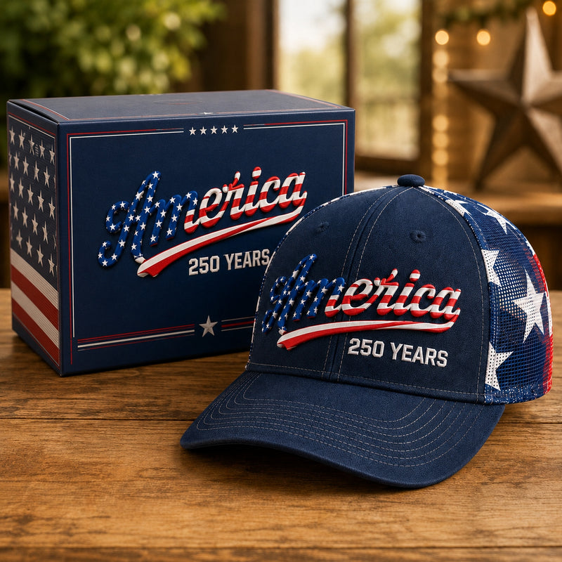 AmericanSpirit – 250 Years Freedom Cap – USA-Blue / 1-Pack / Adjustable (One Size Fits Most - 21 5/8" – 24 1/8")