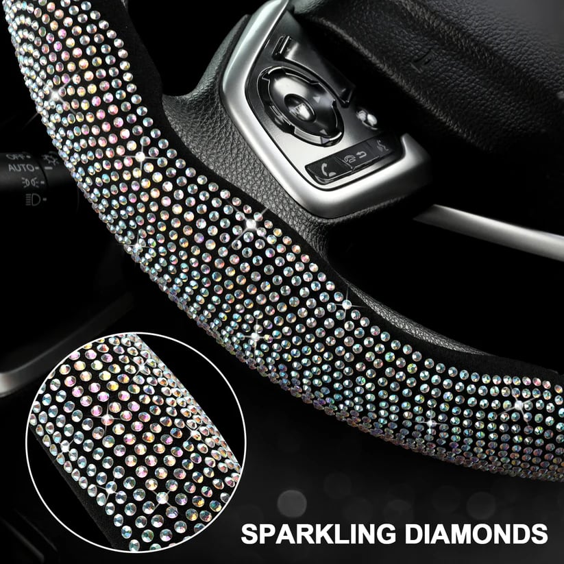 LuxiDrive – Crystal Studded Steering Wheel Cover – image 7