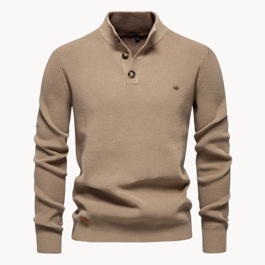 Ashton Button Mockneck Sweater – image 2