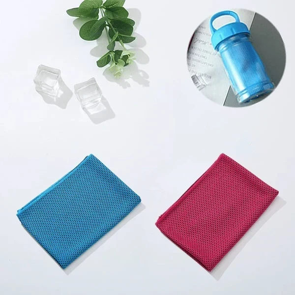 ChillWrap – Rapid Cooling Towel – Blue / Rose