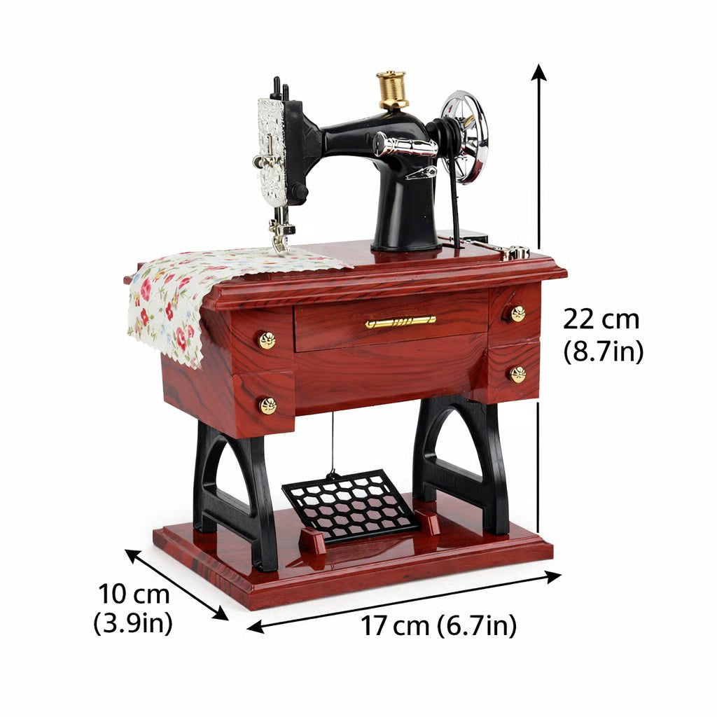 MelodyCraft – Nostalgic Sewing Machine Music Box – Large Sewing Machine Model