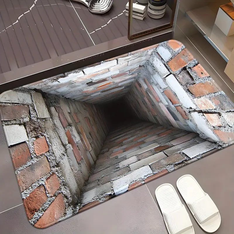 VisionMat - Optical Illusion Door Rug – Endless Abyss 4 / 16*24in
