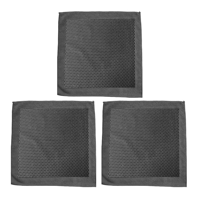 LumeGloss – Professional Synthetic Clay Towel – Grey / 3 Pcs