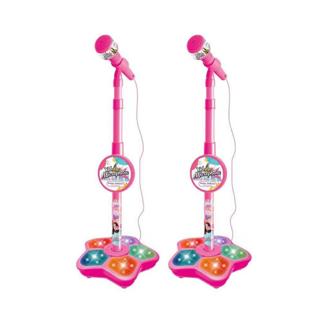 FunVoice – Kids Microphone with Stable Stand – Microphone Toy - Pink *2