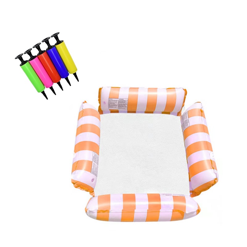 SunFloat Elite – Water Relax Hammock – straight stripes - orange