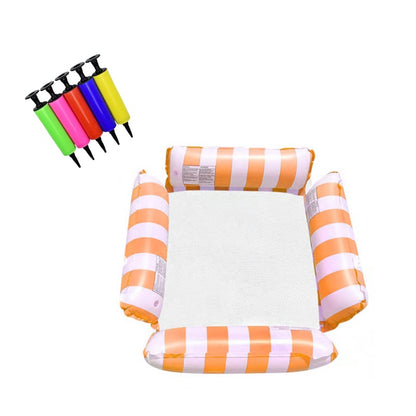 SunFloat Elite – Water Relax Hammock – straight stripes - orange