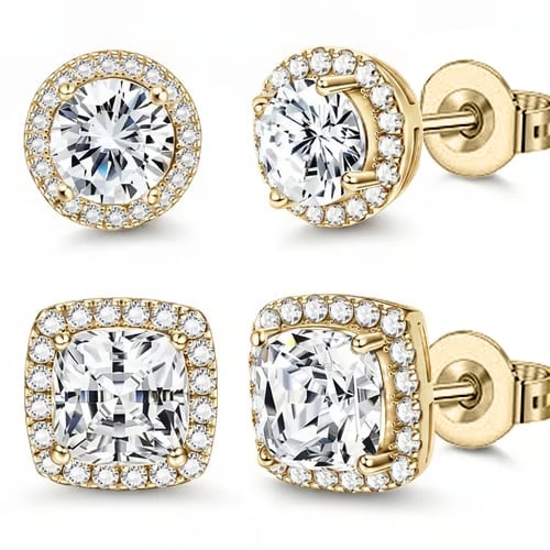 GoldenAura - Signature Sparkle Earrings – Gold