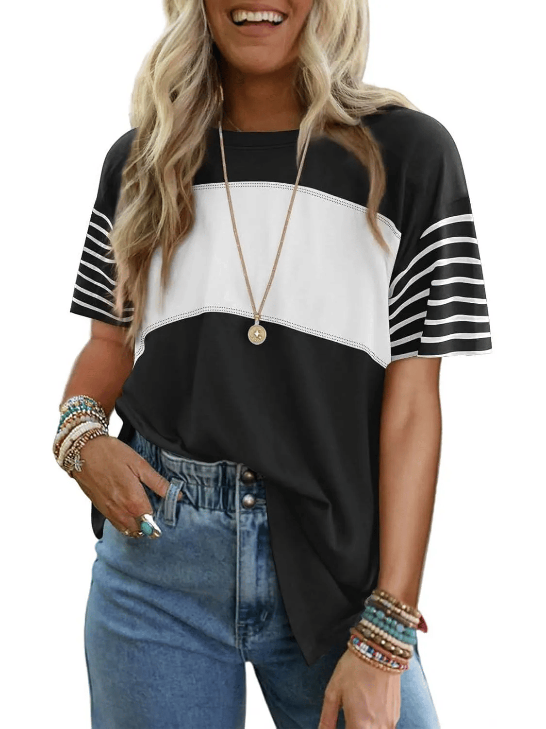 ModaBlend – Relaxed Tunic Shirt – Black / S
