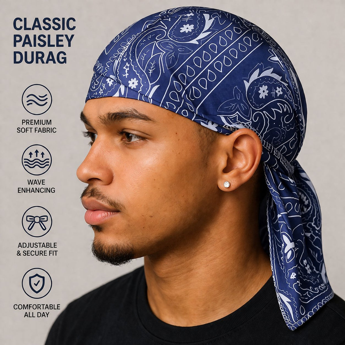 RoyalWave – Paisley Hair Durag – image 16