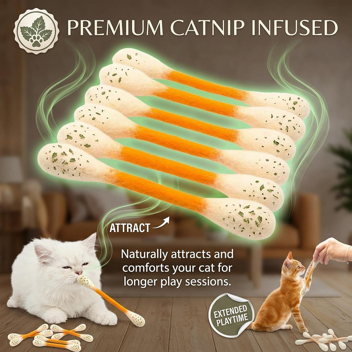 CatJoy Max – Swabs Large Size Cat Toys with Catnip – image 2
