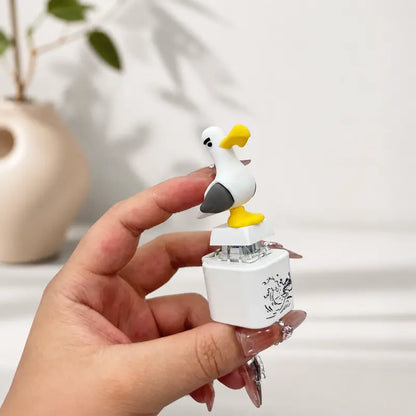 SquawkKey – Funny Seagull Button Keychain – image 2