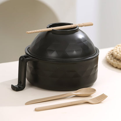 LunchNest – Durable Instant Noodle Bowl Set – Black