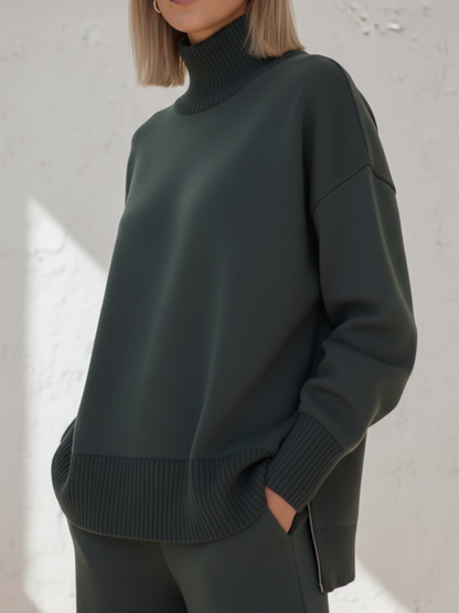 UrbanEase – Casual Stand Collar Two-Piece Set – image 2
