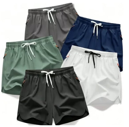 FlexCore - Men's Quick-Dry Running Shorts – Multi colored 3（5pcs） / S