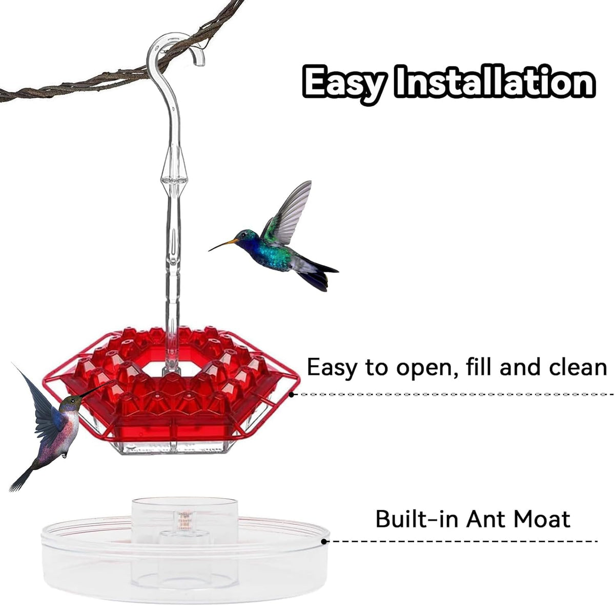 BirdBliss - Hanging Hummingbird Feeder – image 2