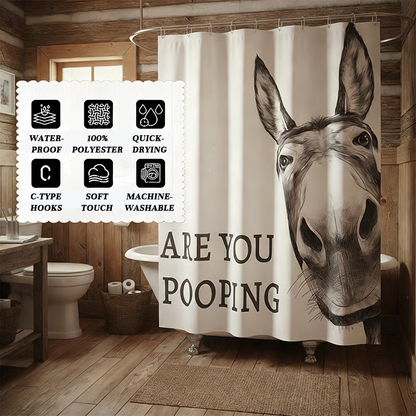 Are You Pooping?" Donkey Shower Curtain – image 5