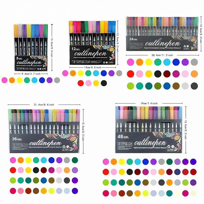 GlowStroke – Double Line Outline Marker Pens – image 7