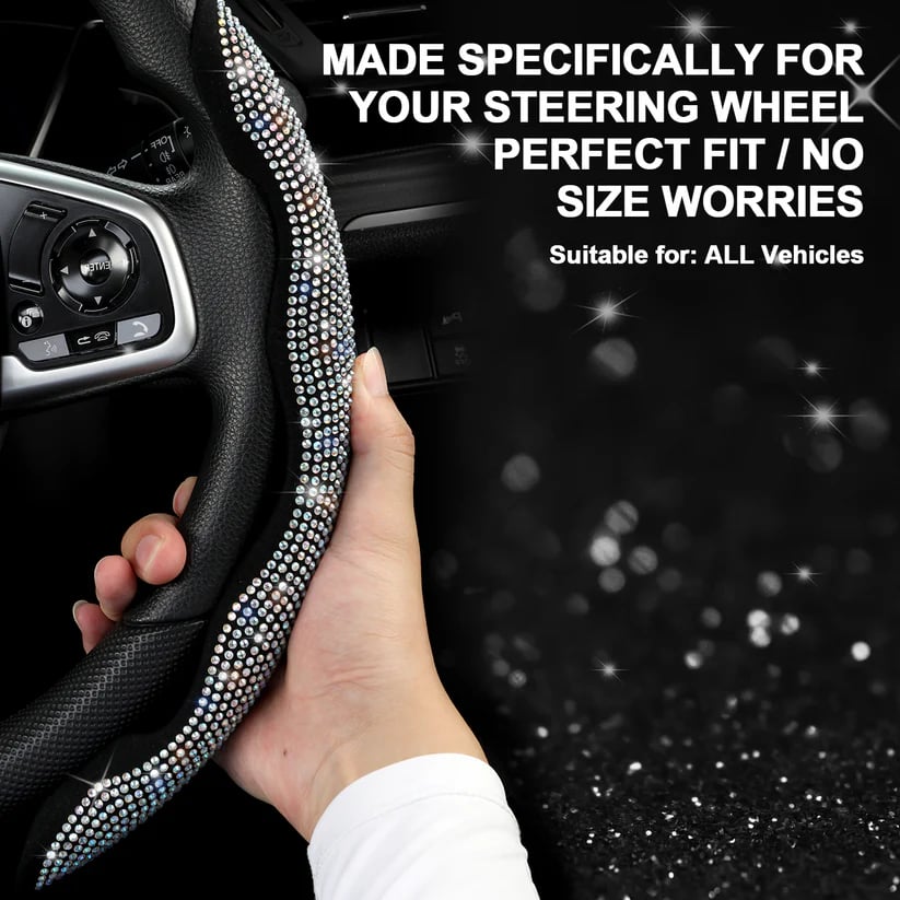 LuxiDrive – Crystal Studded Steering Wheel Cover – image 5