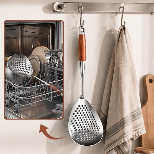 ChefWood – Wooden Handle Stainless Steel Skimmer – image 7