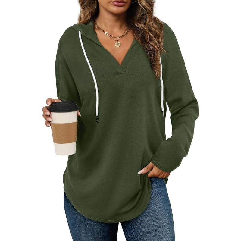 CozyCore | Loose-Fit Hooded Sweatshirt – Army Green / S