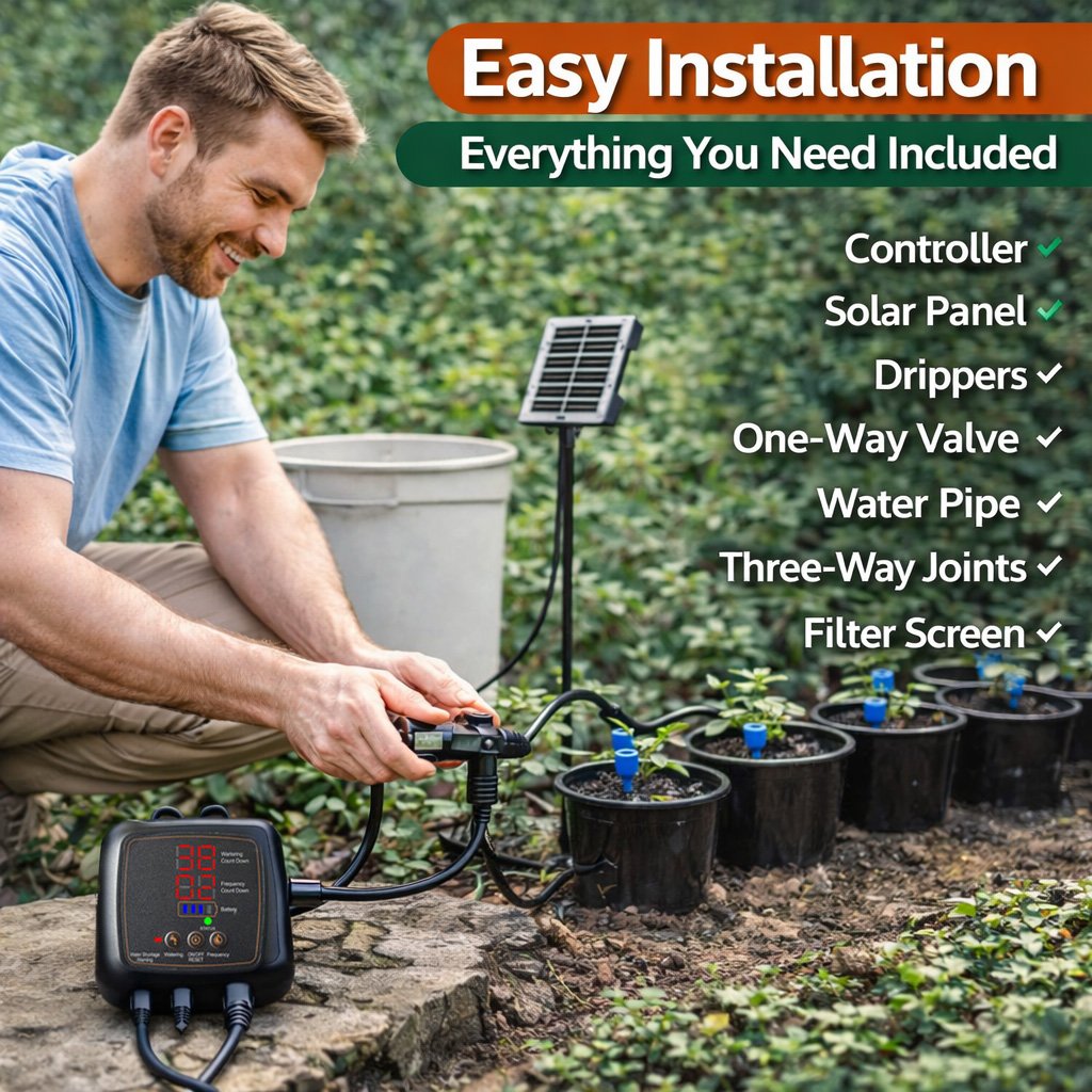 12-Plant Solar Drip Irrigation Kit – image 4
