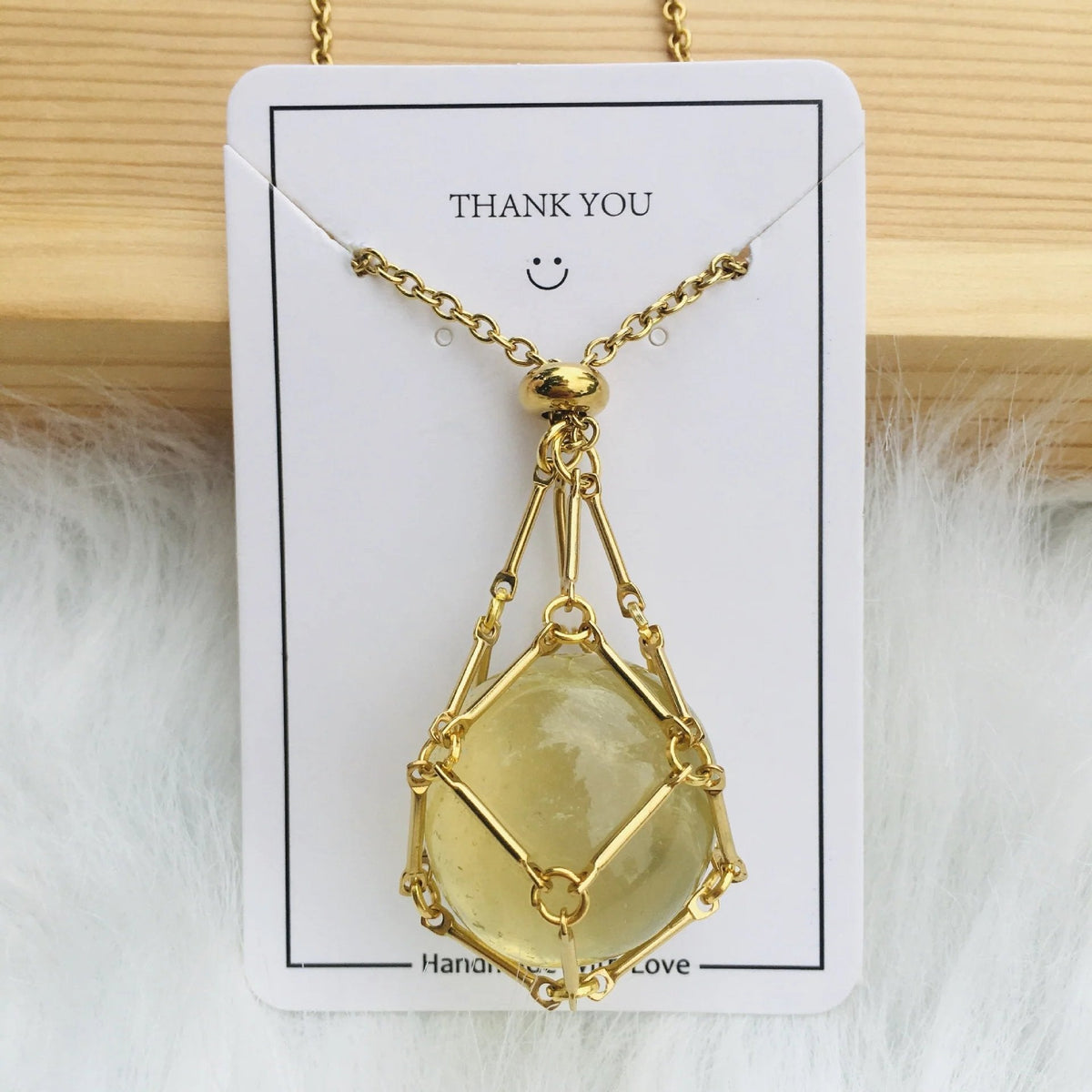 SoulBound - Natural Healing Crystal Necklace – Citrine / Gold