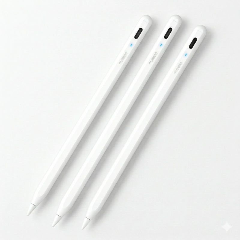 PixelGlide – Magnetic Palm Rejection iPad Stylus – White*3