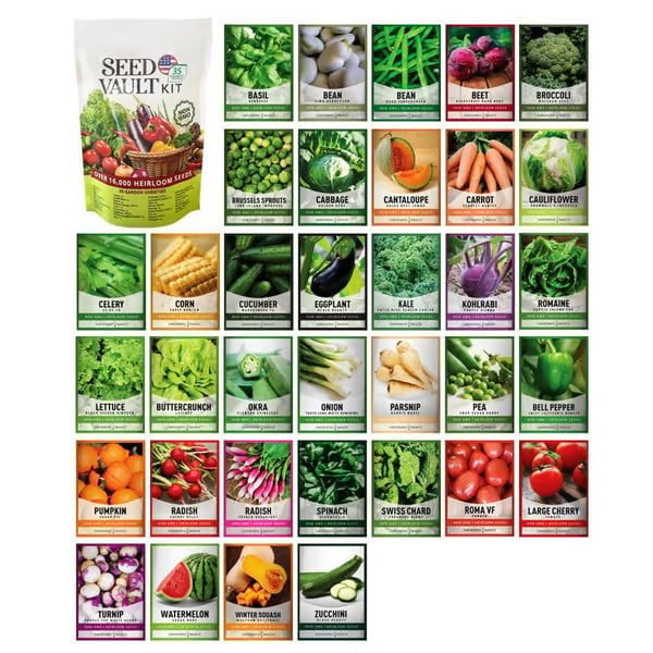 Ultimate Survival Seed Vault (16,000+ Seeds) | 35 Variety Pack|50-Year Shelf Life – image 2