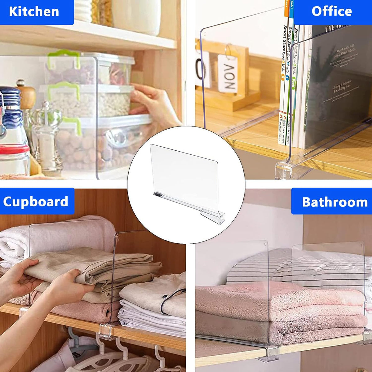 NeatStack – Acrylic Clothes Shelf Divider – Buy 1