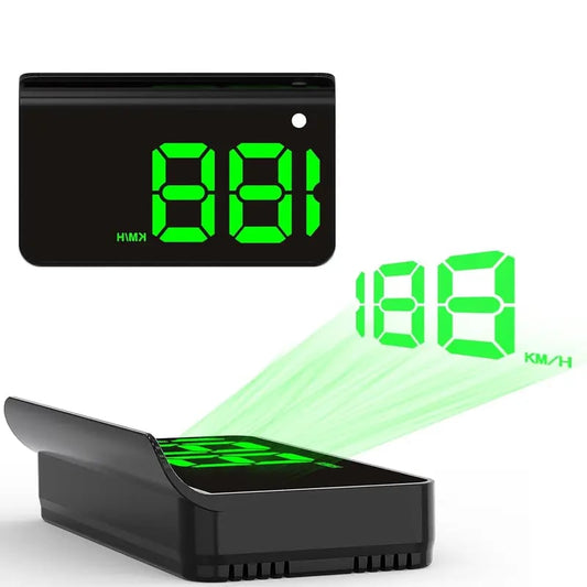 AuraDrive – Head-Up Display Car GPS Digital Speedometer – Green