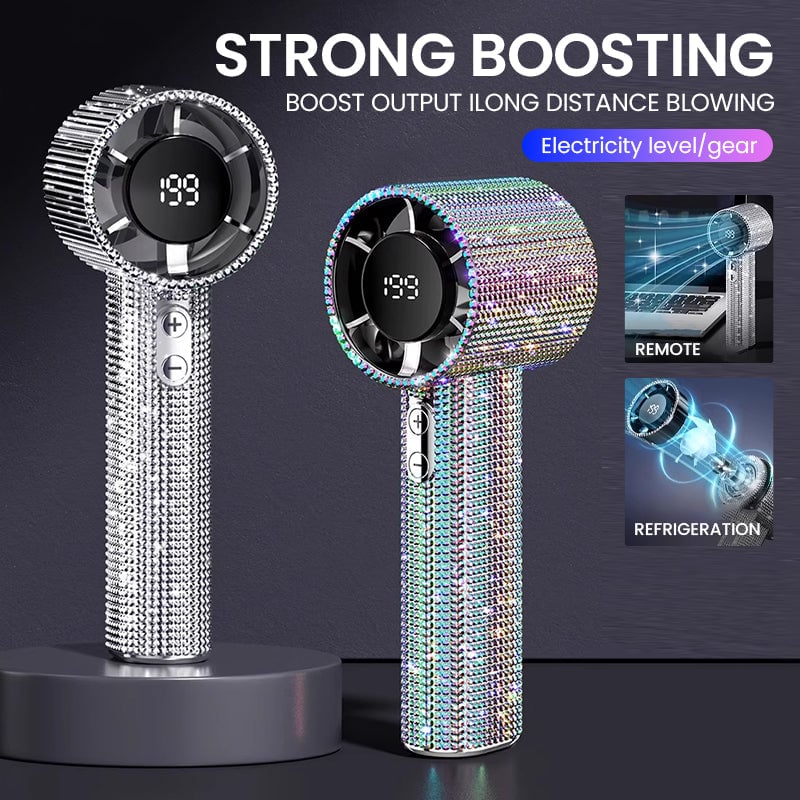 BreezeLux – Luxury Rechargeable Handheld Turbo Fan – image 3