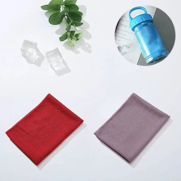 ChillWrap – Rapid Cooling Towel – Red / Grey