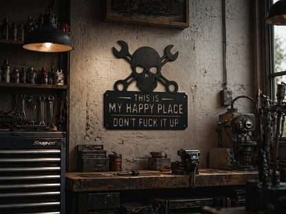ForgeVibe – “This Is My Happy Place” Metal Wall Art Sign – image 6