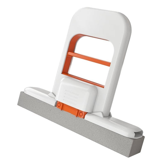WipeFlow – Easy Squeeze Mop System – 1 * White & Orange Hand Mop (Each Includes 1 Sponge Head)