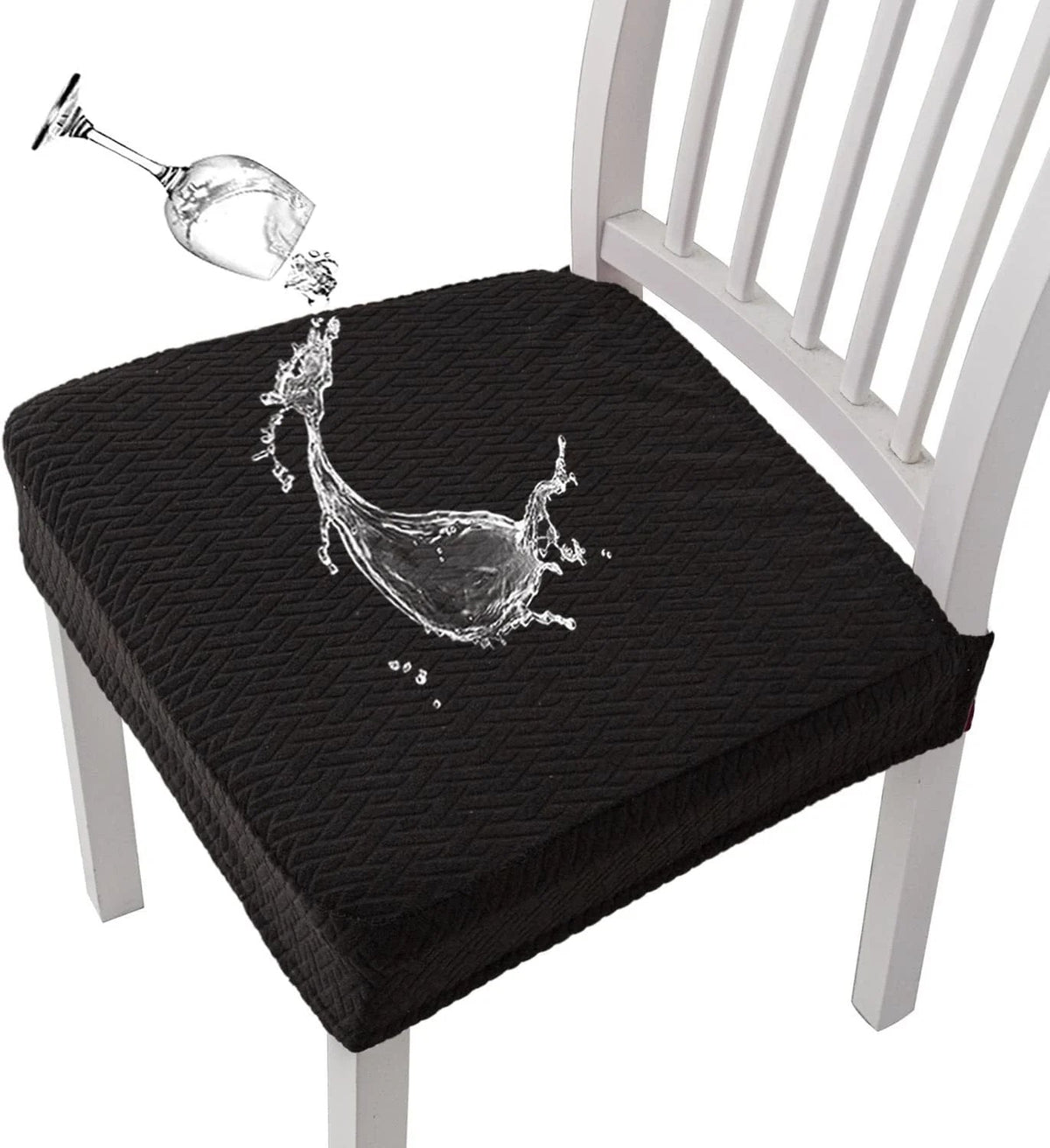 ChairEase – Washable Jacquard Chair Protector – Black